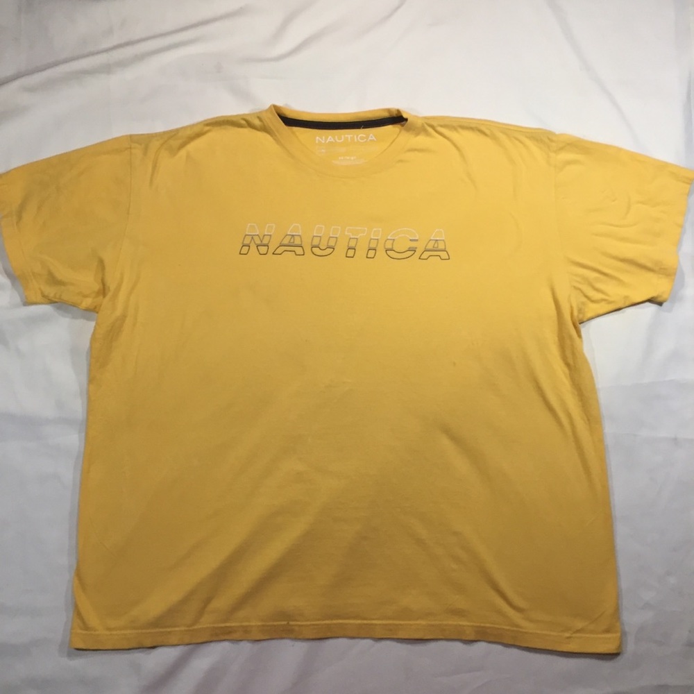 Vtg 90s Nautica Men’s T-shirt Yellow sz: XXL